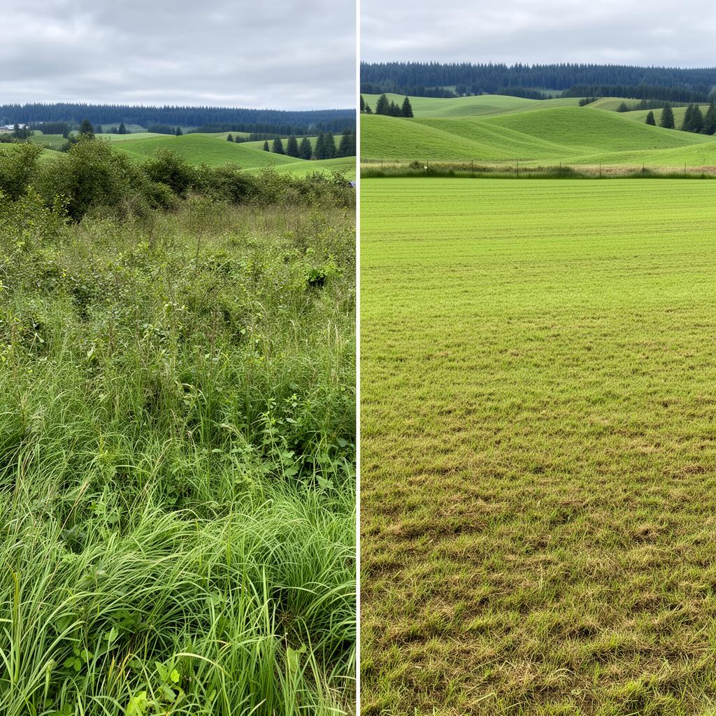 Before and after: Field Brush Hogging — Western WA