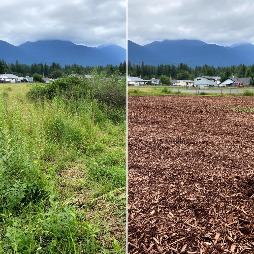 Before and after: Lot Brush Clearing — Cascade Foothills