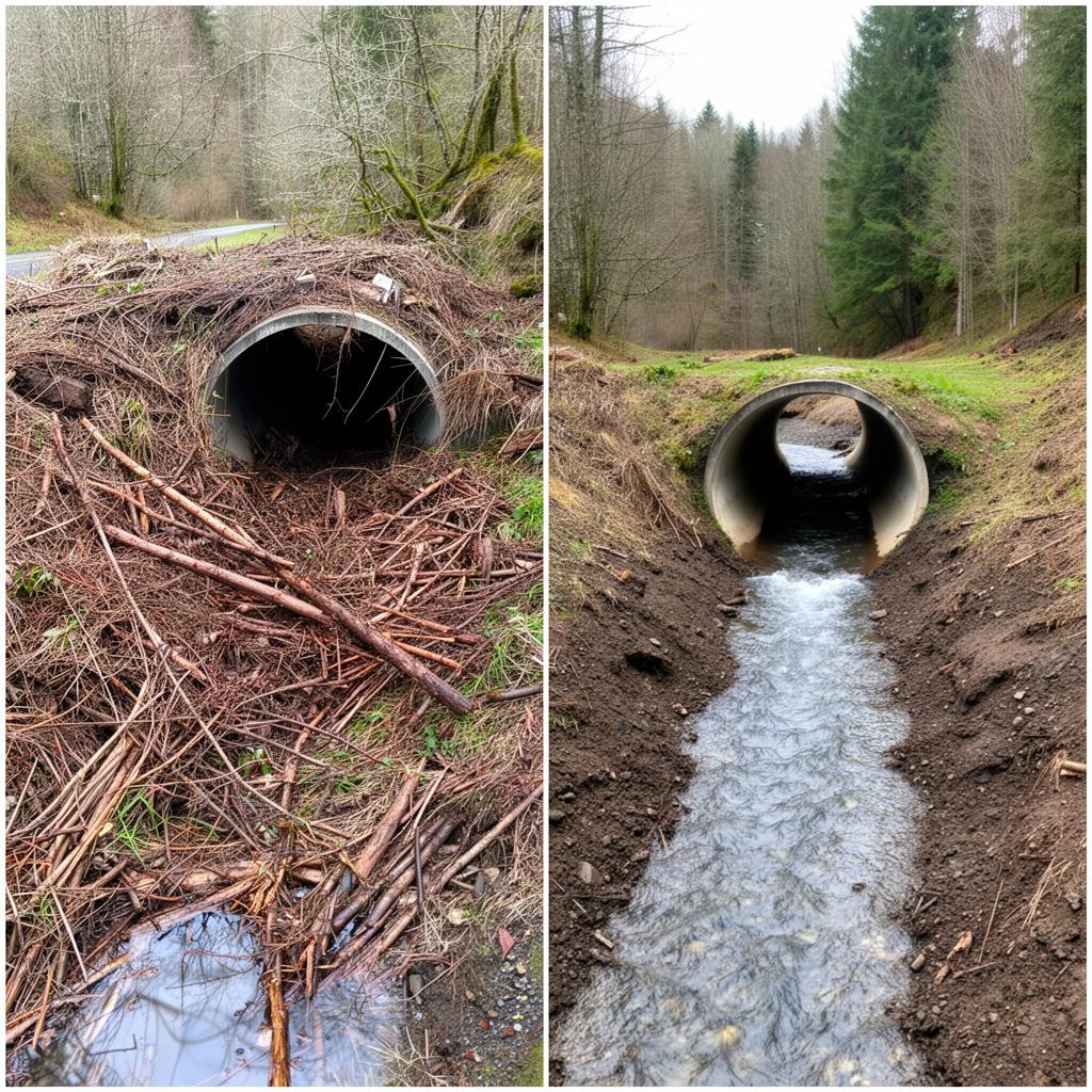 Before and after: Culvert Clearing — Snohomish County
