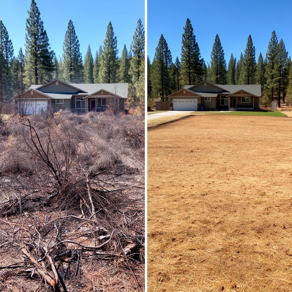 Before and after: Defensible Space — Eastern WA