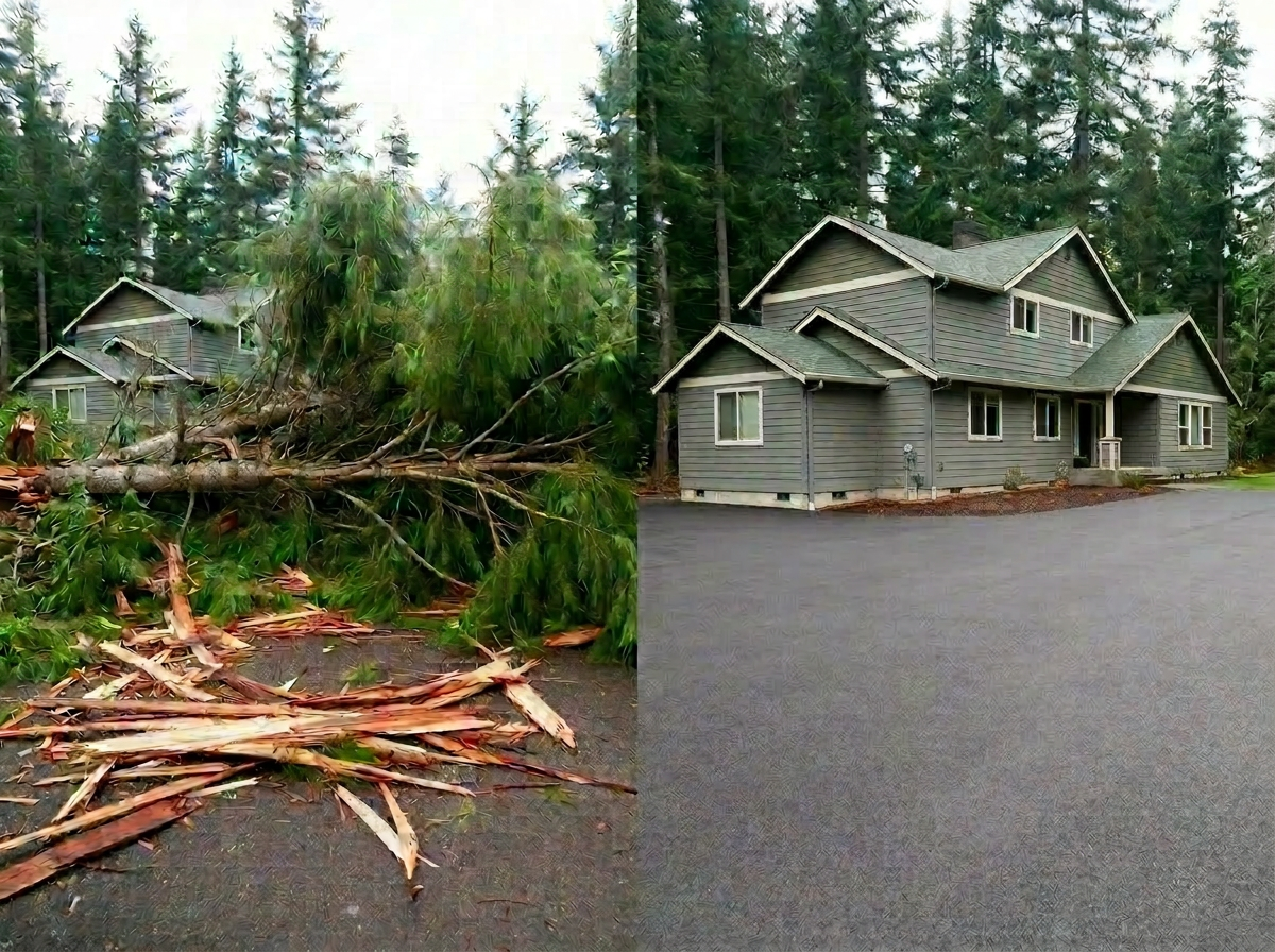 Before and after: Driveway Access Restored
