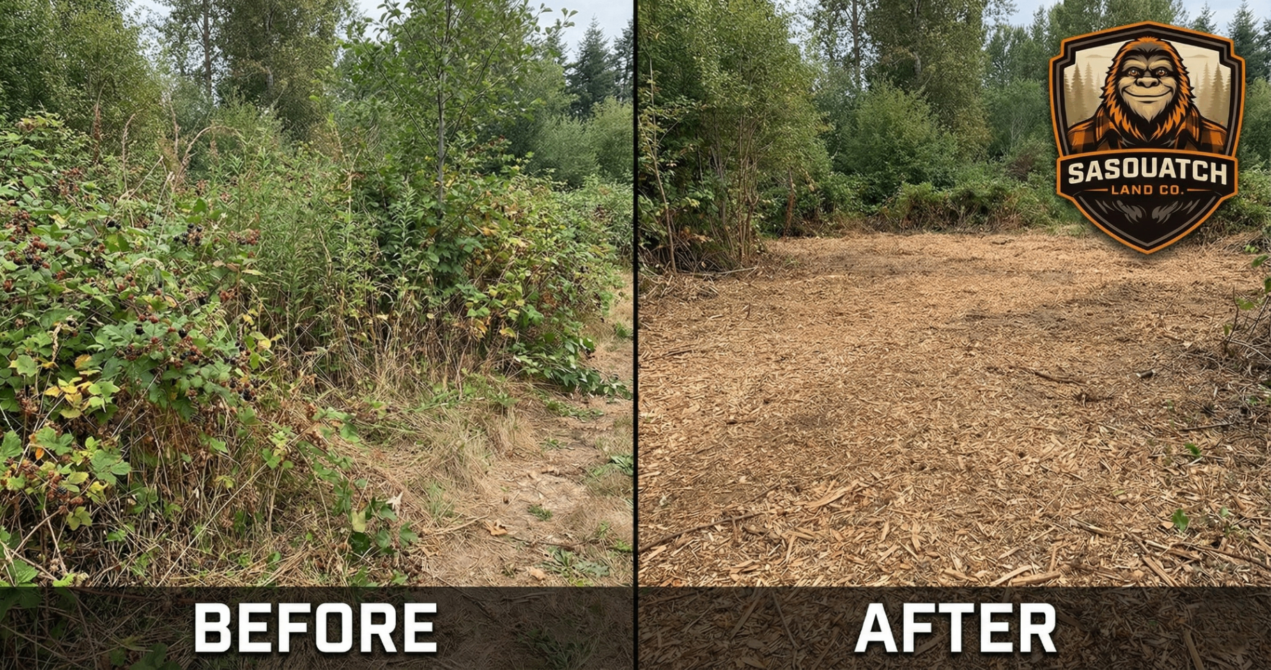 Before and after: Blackberry Removal — Snohomish County