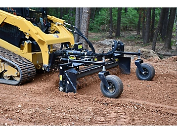 Cat PR121 Power Box Rake conditioning rough aggregate